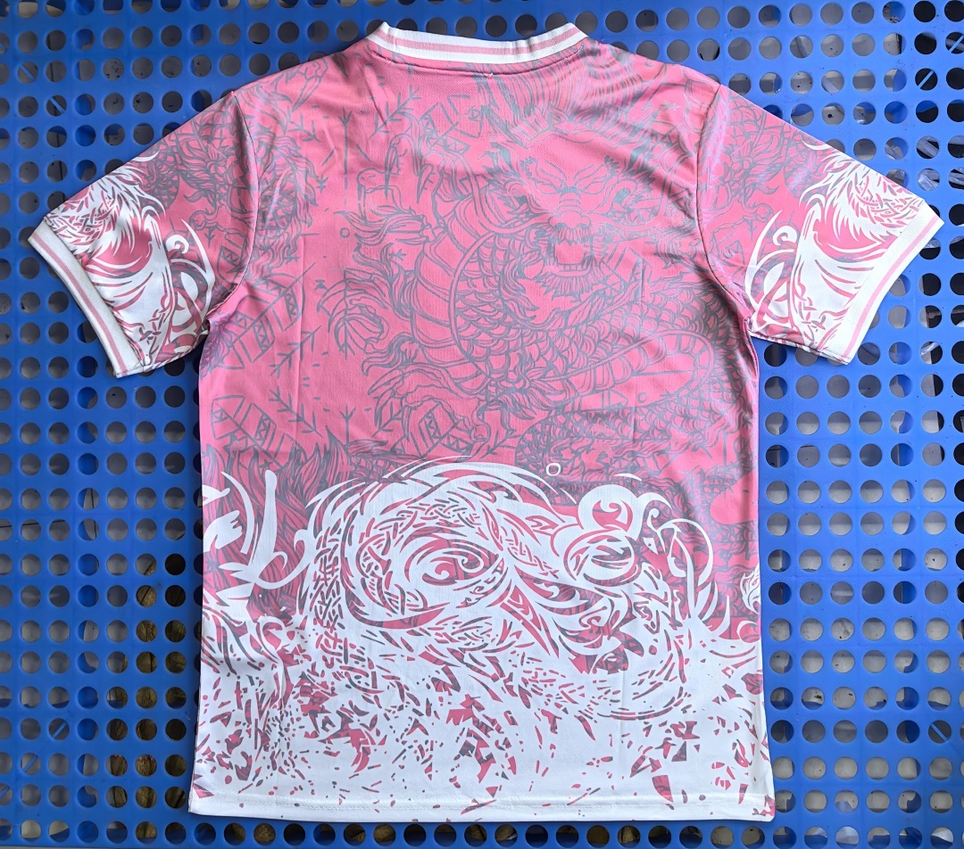 Real Madrid Pink White Dragon T-Shirt - Image 2