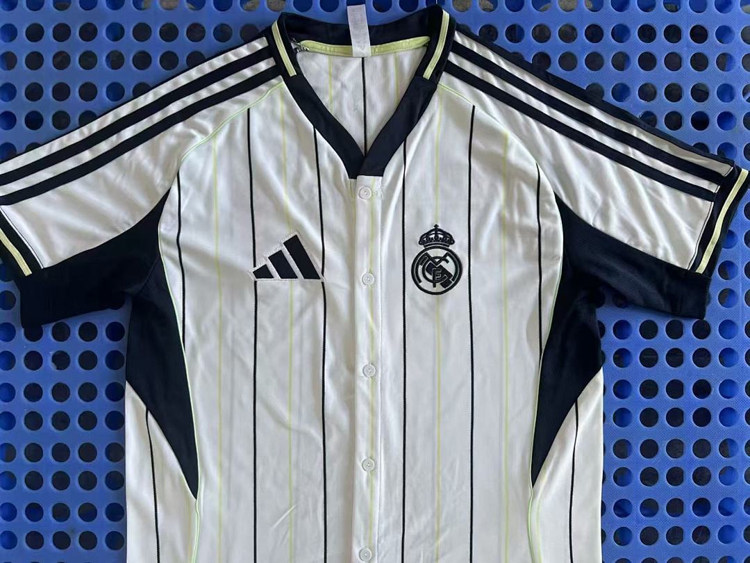 2025 Real Madrid Baseball Uniform White - Image 3