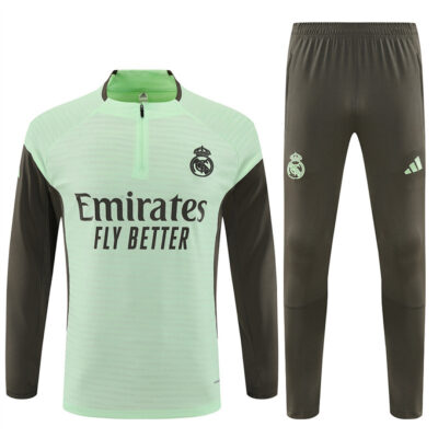 2526 Real Madrid light green [player version] AD is on the left and right cuffs