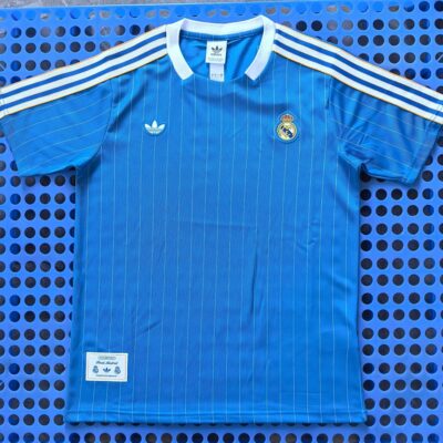 2025 Real Madrid Retro T-Shirt Colorful Blue