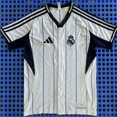 2025 Real Madrid Baseball Uniform White