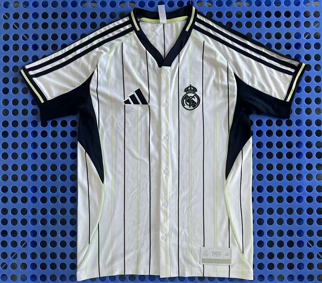 2025 Real Madrid Baseball Uniform White