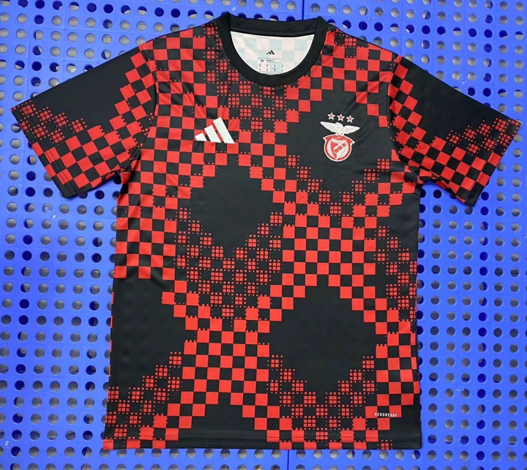 2025 Benfica red and black pre-match training suit