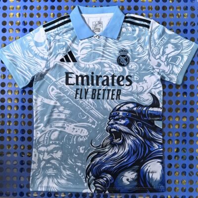 2025 Real Madrid Lake Blue POLO