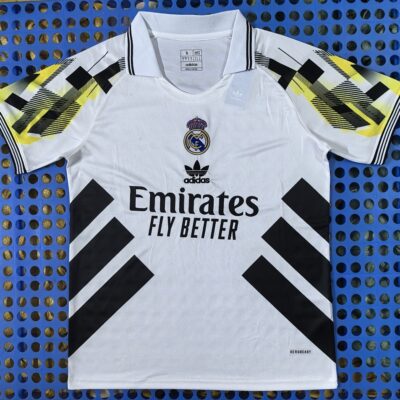 2025 Real Madrid Clover White Pre-match Training Wear