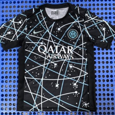 25-26 Inter Milan pre-match training uniform black and blue